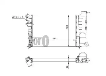 009-017-0022 LORO Радиатор охлаждения двигателя (фото 1)