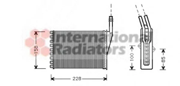 43006250 VAN WEZEL Радиатор отопителя салона (фото 1)