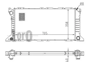 017-017-0034-B LORO Радиатор охлаждения двигателя (фото 1)