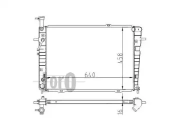 019-017-0014 LORO Радиатор охлаждения двигателя (фото 1)
