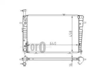 019-017-0014-B LORO Радиатор охлаждения двигателя (фото 1)
