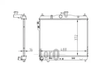 019-017-0015 LORO Радиатор охлаждения двигателя (фото 1)