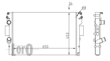 022-017-0006 LORO Радиатор охлаждения двигателя (фото 1)