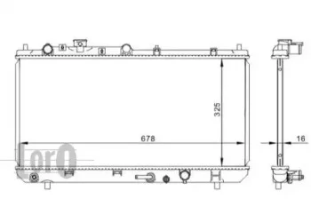 030-017-0007 LORO Радиатор охлаждения двигателя (фото 1)