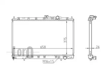 033-017-0020 LORO Радиатор охлаждения двигателя (фото 1)
