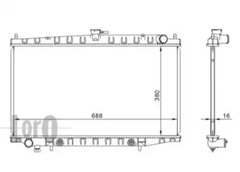 035-017-0010 LORO Радиатор охлаждения двигателя (фото 1)