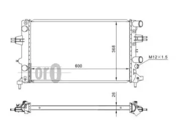 037-017-0027 LORO Радиатор охлаждения двигателя (фото 1)
