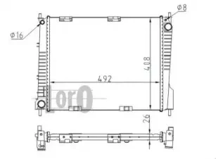 042-017-0048 LORO Радиатор охлаждения двигателя (фото 1)