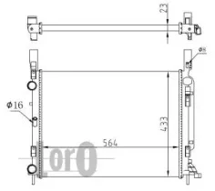 042-017-0061 LORO Радиатор охлаждения двигателя (фото 1)