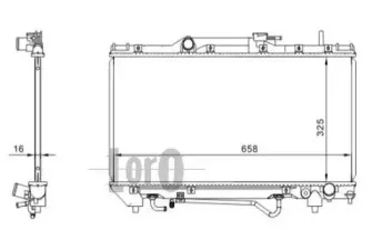 051-017-0003 LORO Радиатор охлаждения двигателя (фото 1)