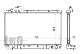051-017-0015 LORO Радиатор охлаждения двигателя (фото 1)
