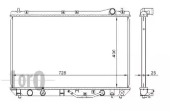 051-017-0022 LORO Радиатор охлаждения двигателя (фото 1)