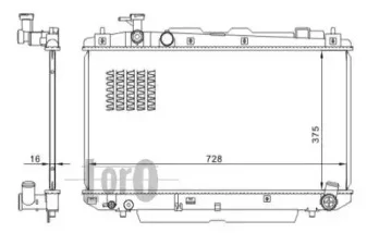 051-017-0026-B LORO Радиатор охлаждения двигателя (фото 1)