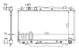 051-017-0029 LORO Радиатор охлаждения двигателя (фото 1)