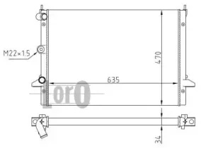 053-017-0045 LORO Радиатор охлаждения двигателя (фото 1)