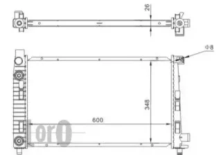 054-017-0002 LORO Радиатор охлаждения двигателя (фото 1)