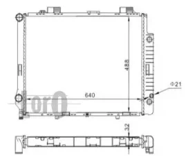 054-017-0017 LORO Радиатор охлаждения двигателя (фото 1)