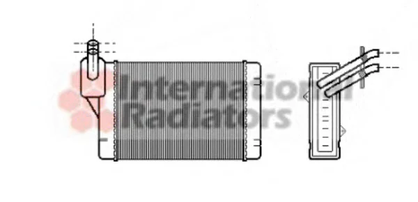 58006069 VAN WEZEL Радиатор отопителя салона (фото 1)