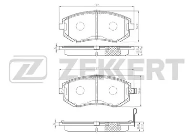 BS-2136 ZEKKERT Комплект тормозных колодок, дисковый тормоз (фото 1)