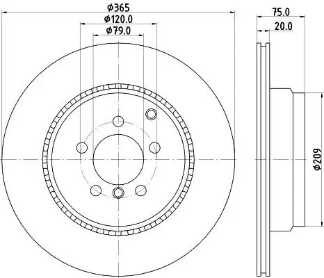 8DD 355 116-962 BEHR/HELLA/PAGID Тормозной диск (фото 1)