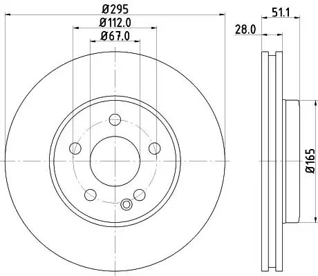 8DD 355 119-412 BEHR/HELLA/PAGID Тормозной диск (фото 1)