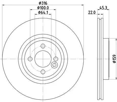 8DD 355 119-442 BEHR/HELLA/PAGID Тормозной диск (фото 1)