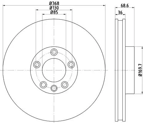 8DD 355 119-522 BEHR/HELLA/PAGID Тормозной диск (фото 1)