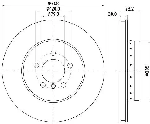 8DD 355 120-752 BEHR/HELLA/PAGID Тормозной диск (фото 1)