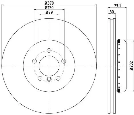 8DD 355 120-832 BEHR/HELLA/PAGID Тормозной диск (фото 1)