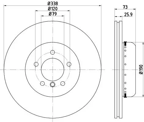 8DD 355 120-862 BEHR/HELLA/PAGID Тормозной диск (фото 1)
