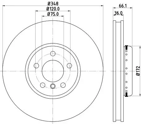 8DD 355 120-882 BEHR/HELLA/PAGID Тормозной диск (фото 1)