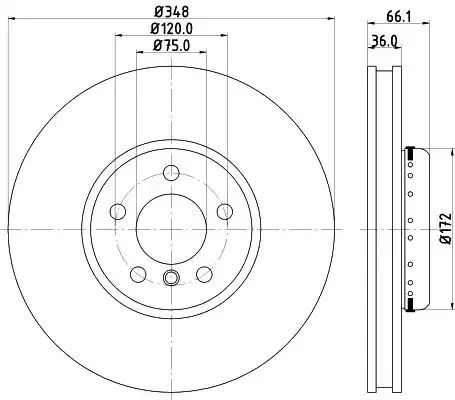 8DD 355 120-892 BEHR/HELLA/PAGID Тормозной диск (фото 1)