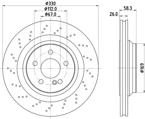 8DD 355 126-102 BEHR/HELLA/PAGID Тормозной диск (фото 1)