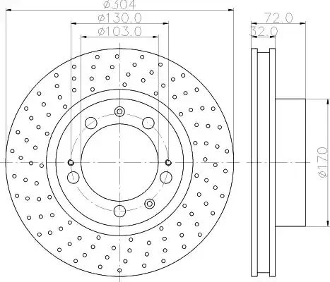 8DD 355 126-112 BEHR/HELLA/PAGID Тормозной диск (фото 1)