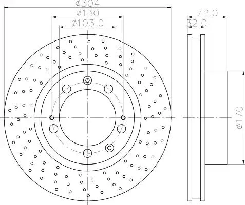 8DD 355 126-122 BEHR/HELLA/PAGID Тормозной диск (фото 1)