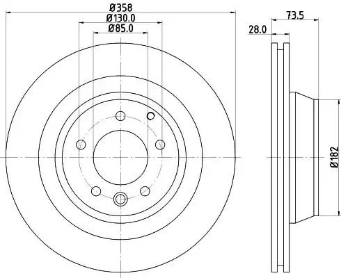 8DD 355 129-722 BEHR/HELLA/PAGID Тормозной диск (фото 1)