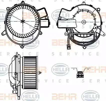 8EW 351 149-714 BEHR/HELLA/PAGID Вентилятор (фото 2)