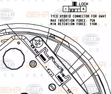 8EW 351 150-791 BEHR/HELLA/PAGID Вентилятор (фото 1)