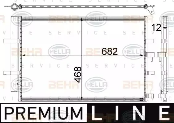 8FC 351 003-611 BEHR/HELLA/PAGID Конденсатор (фото 1)