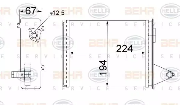 8FH 351 331-364 BEHR/HELLA/PAGID Теплообменник (фото 1)