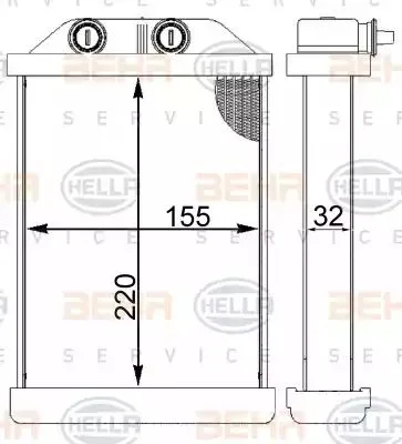 8FH 351 331-444 BEHR/HELLA/PAGID Теплообменник (фото 1)