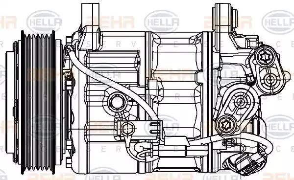 8FK 351 007-231 BEHR/HELLA/PAGID Компрессор (фото 4)