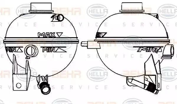 8MA 376 702-354 BEHR/HELLA/PAGID Расширительный бачок охлаждающей жидкости (фото 1)