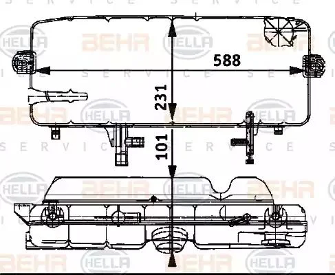 8MA 376 705-314 BEHR/HELLA/PAGID Резервуар (фото 1)