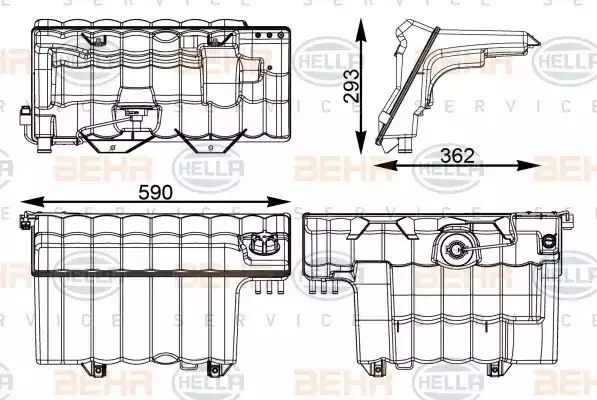 8MA 376 733-744 BEHR/HELLA/PAGID Резервуар (фото 1)