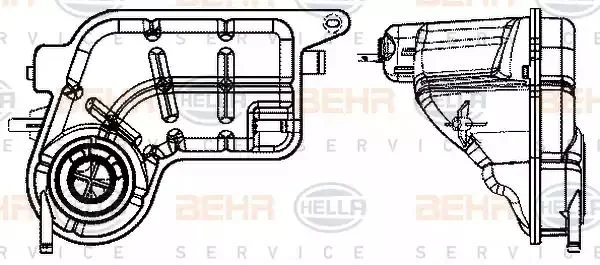 8MA 376 737-144 BEHR/HELLA/PAGID Расширительный бачок охлаждающей жидкости (фото 1)