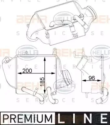 8ML 376 746-001 BEHR/HELLA/PAGID Интеркулер (радиатор интеркулера) (фото 1)