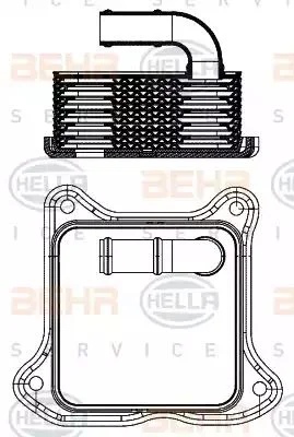 8MO 376 701-454 BEHR/HELLA/PAGID масляный радиатор двигателя (фото 1)