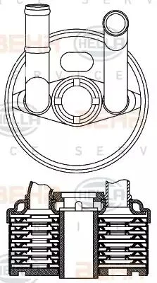 8MO 376 797-001 BEHR/HELLA/PAGID Масляный радиатор кпп/акпп (фото 1)
