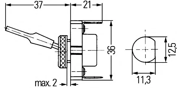 6EG 001 567-042 BEHR/HELLA/PAGID Выключатель (кнопка вкл. /выкл.) (фото 2)